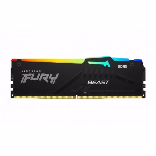 Kingston FURY Beast Black RGB XMP DDR5 64GB 6000MT/s CL40 DIMM Desktop Gaming Memory (Kit of 4) - KF560C40BBAK4-64 MODEL - KF560C40BBAK4-64 DDR5 6000MT/s Memory DIMM - Black  DDR5 4*16 GB KIT thumbnail 2
