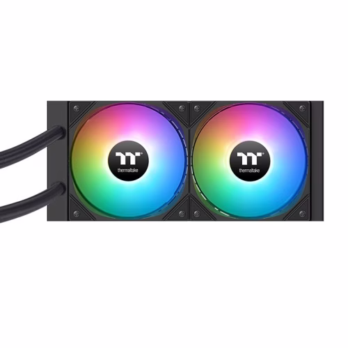 Thermaltake LA240 ARGB Sync AIO Liquid Cooler, 2x 120mm ARGB fans, RGB Water Block, 79.3 CFM (one fan) Air Flow, 3.45 mm-H2O (one fan) Static Pressure, Black | CL-W457-PL12SW-A thumbnail 2