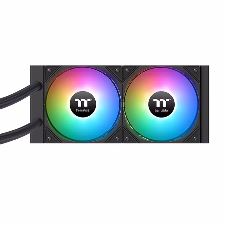 Thermaltake LA240-S ARGB Sync AIO Liquid Cooler, RGB Water Block with 2.4??? LCD, 2x 120mm ARGB fans, 79.3 CFM (one fan) Air Flow, PWM 600~2500 R.P.M Static Pressure, Black | CL-W461-PL12SW-A thumbnail 2