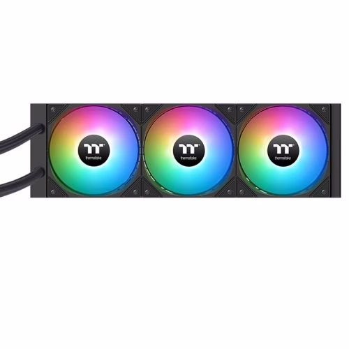 Thermaltake LA360 ARGB Sync AIO Liquid Cooler, 3x 120mm ARGB fans, RGB Water Block, 79.3 CFM (one fan) Air Flow, 3.45 mm-H2O (one fan) Static Pressure, Black | CL-W459-PL12SW-A thumbnail 2
