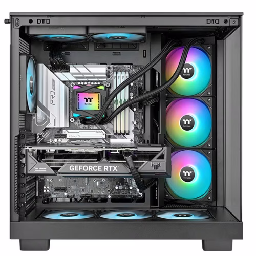 Thermaltake LA360 ARGB Sync AIO Liquid Cooler, 3x 120mm ARGB fans, RGB Water Block, 79.3 CFM (one fan) Air Flow, 3.45 mm-H2O (one fan) Static Pressure, Black | CL-W459-PL12SW-A thumbnail 6