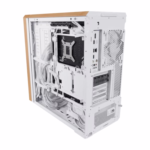 Lian Li LANCOOL 217 Mid-tower Workstation Case, Adaptive Front Fan Mounting, 5 Pre-installed Fans, Back-Connect Motherboards Compatible, Up to E-ATX/EEB Motherboard, Two PSU Mounting Directions, Two Power Buttons, PPLP Certification, White | LAN217W thumbnail 2