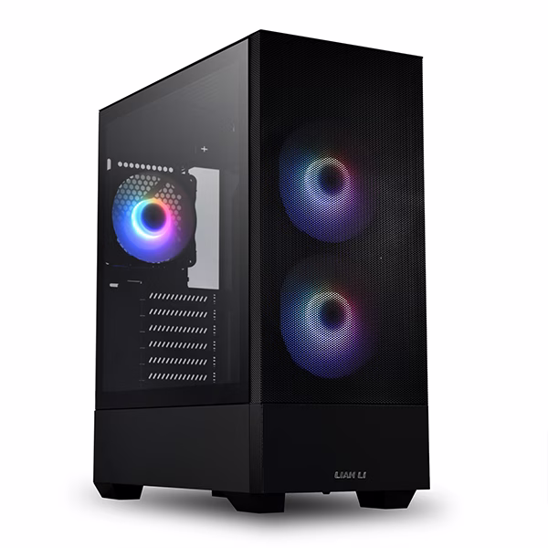 Lian Li Lancool 205 Mesh C X Airflow ATX PC Case, Tower Chassis, Tempered Glass Side Panel, SPCC Mesh Panel, 165mm PSU, 120mm PWM Fan, USB 3.0, 160mm Height Clearence, Black | Lancool 205 Mesh C image