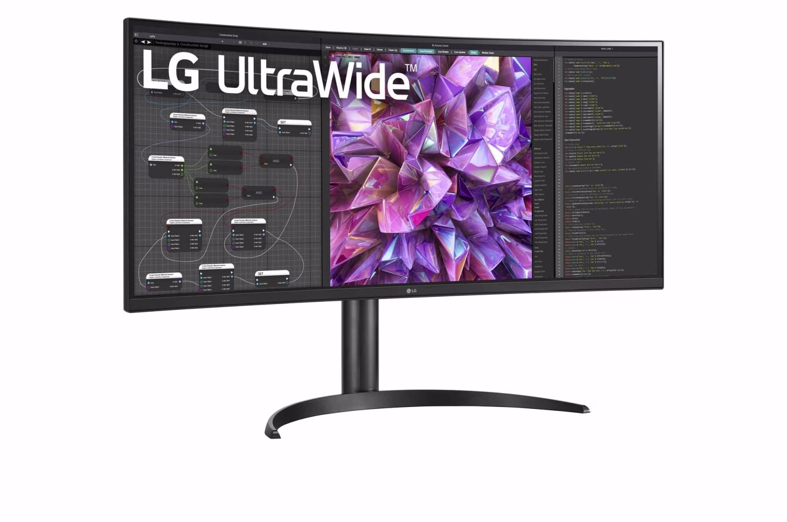 LG 34WQ75C-B 34'' UltraWide QHD IPS Curved Monitor, 60Hz Refresh Rate, 5ms Gtg Response Time, 1.07B Color Depth, 21:9 Aspect Ratio, HDR10, USB Type-C, LAN Port, Black | 34WQ75C-B thumbnail 2