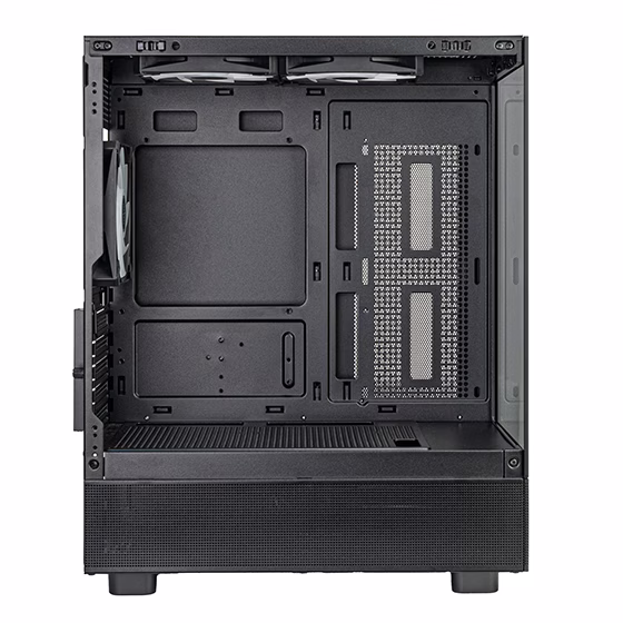 Silverstone Lucid 04 Panoramic Micro-ATX CASE, 270?? Panoramic Tempered Glass View, Motherboard Supports Micro-ATX, 280mm Radiator Compatibility, Top I/O includes 1 x USB Type-C, 2 x USB 3.0, 1 x Audio, 1 x Mic, Black | SST-LD04-B-ARGB thumbnail 2