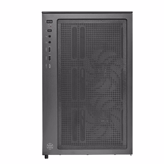 Silverstone Lucid 04 Panoramic Micro-ATX CASE, 270?? Panoramic Tempered Glass View, Motherboard Supports Micro-ATX, 280mm Radiator Compatibility, Top I/O includes 1 x USB Type-C, 2 x USB 3.0, 1 x Audio, 1 x Mic, Black | SST-LD04-B-ARGB thumbnail 4