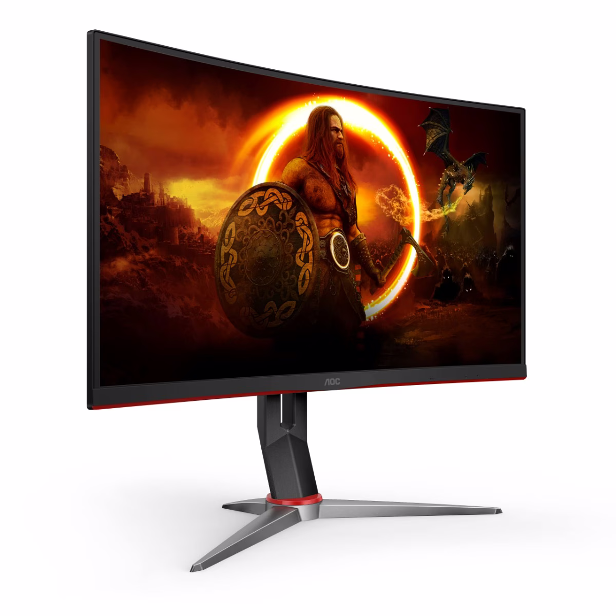 AOC 27G2 27" Frameless Gaming IPS Monitor, FHD 1080P, 1ms 144Hz, NVIDIA G-SYNC Compatible + Adaptive-Sync, Height Adjustable, 3-Year Zero Dead Pixel Guarantee, Black/Red thumbnail 5