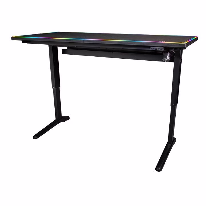 Thermaltake Gaming Level 20 RGB Battlestation Gaming Computer Desk; Full Frame RGB LED Lighting W/ 8 Light Effects; Tt RGB Plus Ecosystem & Razer Chroma Sync Compatible, Gaming Table | GGD-LBS-BKEIRX-01 image