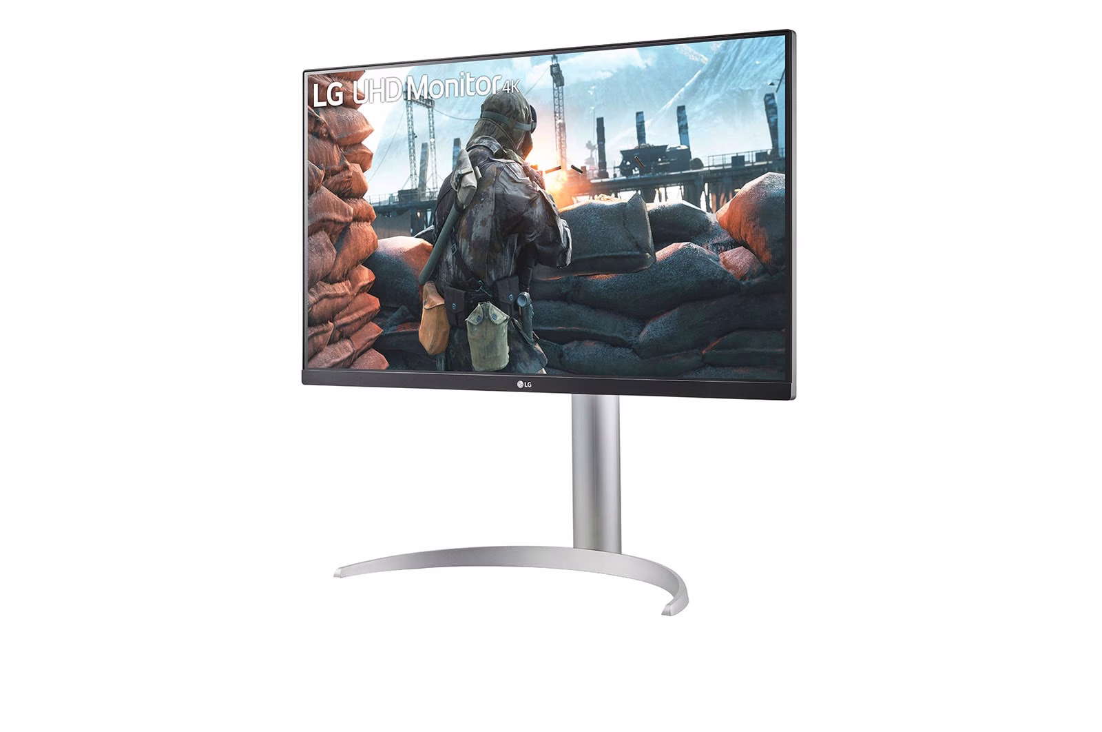 LG 27" 27UP650-W27'' UHD 4K IPS Monitor, VESA Display HDR 400, 3840 x 2160 60Hz IPS, 5ms GtG, 3-Side Virtually Borderless Design, AMD FreeSync, Dynamic Action Sync, Flicker safe, Wide Color Gamut, HDMI & Display Port | 27UP650-W image