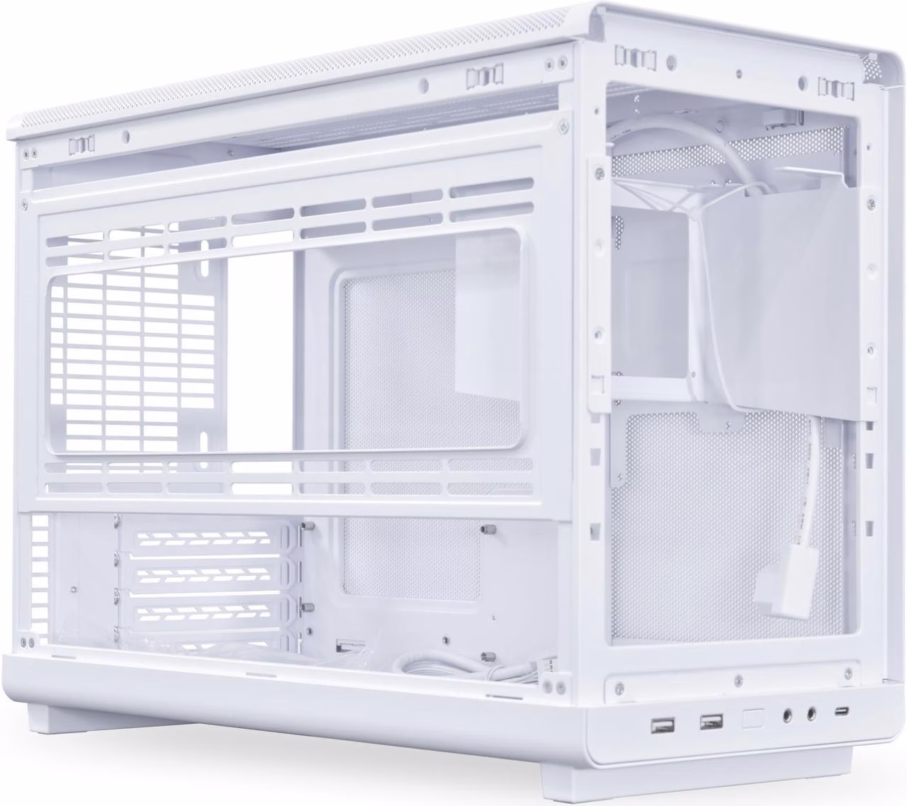 Lian Li A3-mATX-WDG Computer Case Wood & Glass Edition, 26.3L Micro Form Factor, Supports Up to 360mm Radiator, 10x 120mm Fan Support, Tempered Glass Panel, White thumbnail 6