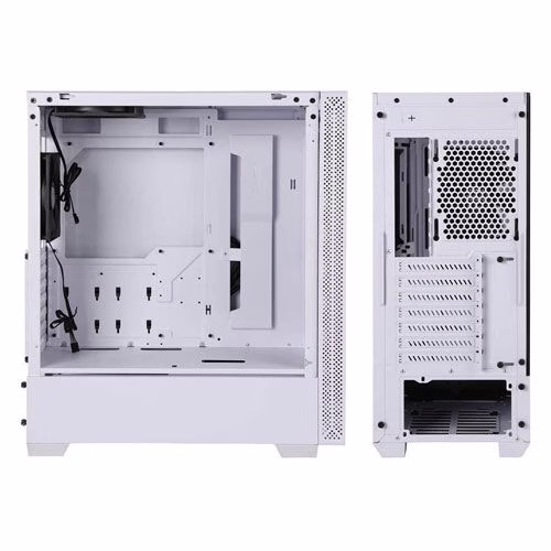 Lian Li Lancool 205 Mid-Tower Chassis ATX Computer Case, Tempered Glass Side Panel, Side Ventilation and 2x120mm Pre-Installed Fan, Water-Cooling Ready, White I G99.OE743W.10 thumbnail 4