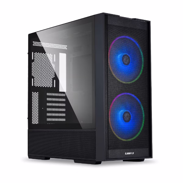 Lian Li LANCOOL 206 Mid-tower Case, Pre installed 2 x front 160 PWM fans (ARGB) & GPU Anti-Sag Bracket, Airflow Optimized Front, Top and PSU Shroud Side Mesh Panels, Black | G99.LAN206RX.00 thumbnail 5