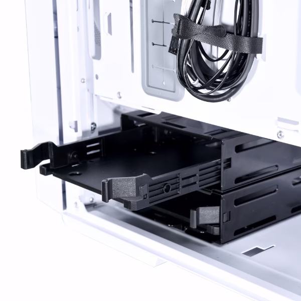Lian Li LANCOOL 206 Mid-Tower Case, Pre Installed 2 X Front 160 PWM Fans (ARGB) & GPU Anti-Sag Bracket, Airflow Optimized Front, Top And PSU Shroud Side Mesh Panels, White | G99.LAN206RX.00 thumbnail 4