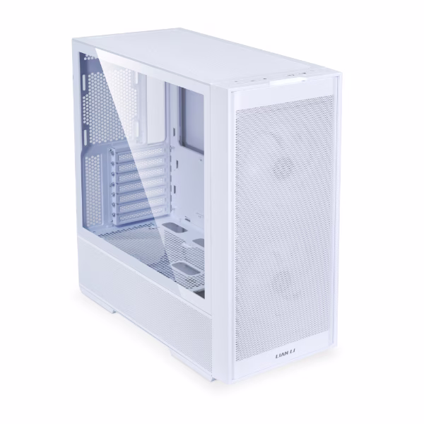 Lian Li LANCOOL 206 Mid-Tower Case, Pre Installed 2 X Front 160 PWM Fans (ARGB) & GPU Anti-Sag Bracket, Airflow Optimized Front, Top And PSU Shroud Side Mesh Panels, White | G99.LAN206RX.00 thumbnail 2