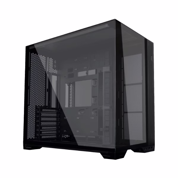 Lian Li O11 VISION COMPACT Mid Tower Case, Swappable Mesh/Glass Panels, Supports Back-connect ATX Motherboards, Hidden AIO Tube Design, Black | G99.011VPX.00 thumbnail 2