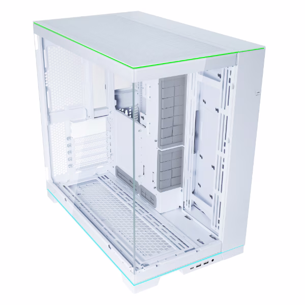 LIAN LI O11 Dynamic EVO RGB ATX Mid Tower Computer Case, 4.0mm Tempered Glass, Aluminum, Steel, Motherboard Supports Upto E-ATX, PSU Supports Upto ATX , 7x Expansion Slots, White | O11DERGBX thumbnail 4