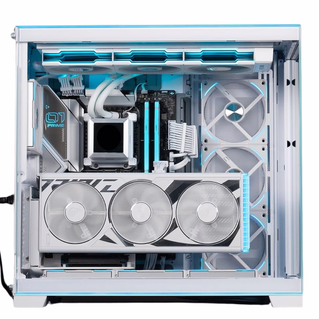 LIANLI HYDRO WHITE  - Intel Core i9-14900K 24 Cores 32 Threads, ASUS NVIDIA RTX 4090 24GB STRIX , 64GB DDR5 RAM 6000MHz, 2TB SSD 990 PRO  , 1000W 80 PLUS Gold PSU ASUS  TUFF ,  HYDRO SHIFT 360mm Liquid CPU Cooler, Wi-Fi + BT thumbnail 4