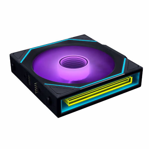 Lian Li UNI FAN SL-INF WIRELESS 120 Reversed Blade Black Single Case Fan, 120??122.1x25mm, 0, 200~2200 RPM Fan Speed, 2.2 mmH2O Air Pressure, 69.7 CFM Air Flow, FDB Bearing, Cableless RGB | 12RSLIN1W1B thumbnail 4