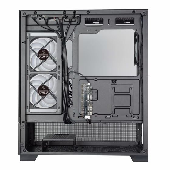 Silverstone Lucid 05 ATX Case, Bold 270° Panoramic View, upto 360mm Radiators, GPU up to 410mm, Type-C | SST-LD05-B-ARGB thumbnail 9