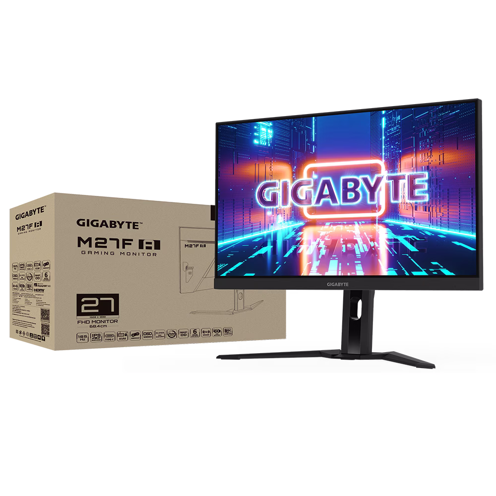 Gigabyte M27F A KVM Gaming Monitor, 27???SS IPS 1920 x 1080 (FHD), 165Hz, 1ms GTG, Edge type Panel, 99% sRGB, VESA DisplayHDR400, Adaptive-Sync, Ergonomic Design | M27F A-EK thumbnail 7