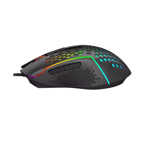 Redragon M987 Lightweight Honeycomb Wired Gaming Mouse, Programable 6 Buttons, RGB Backlit, 12400 DPI Resolution, 30g Acceleration, 5 Different User Modes, Black | M987-K thumbnail 4