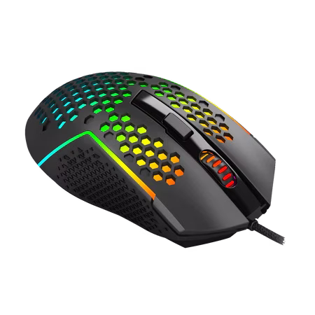 Redragon M987 Lightweight Honeycomb Wired Gaming Mouse, Programable 6 Buttons, RGB Backlit, 12400 DPI Resolution, 30g Acceleration, 5 Different User Modes, Black | M987-K – Buy Online