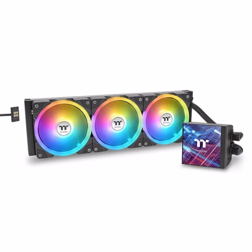 Thermaltake MAGFloe 360 Ultra ARGB Sync 360mm AIO LCD Liquid Cooler, 3.95??? square LCD Display, Customization Through Smartphones, 3x SWAFAN EX Swappable Fan Blade Fans, Motor Speed PWM 1500~3300 RPM, Black | CL-W432-PL12SW-A – Buy Online