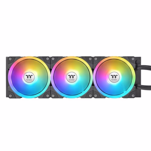 Thermaltake MAGFloe 360 Ultra ARGB Sync 360mm AIO LCD Liquid Cooler, 3.95??? square LCD Display, Customization Through Smartphones, 3x SWAFAN EX Swappable Fan Blade Fans, Motor Speed PWM 1500~3300 RPM, Black | CL-W432-PL12SW-A thumbnail 2