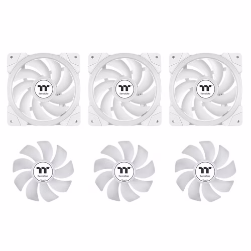 MAGFloe 360 Ultra ARGB Sync AIO Liquid Cooler - Snow Edition 360mm LCD Liquid Cooler, 3.95??? square LCD Display, Customization Through Smartphones, 3x SWAFAN EX Swappable Fan Blade Fans, Motor Speed PWM 1500~3300 RPM, White | CL-W432-PL12SW-A thumbnail 4