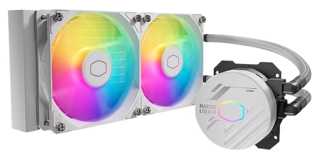 Cooler Master MasterLiquid 240L Core ARGB White CPU Liquid Cooler, New Gen S Dual Chamber Pump, Expanded Radiator Surface, 120mm ARGB Fans, Clean Classic Design, CryoFuze Performance Thermal Paste | MLW-D24M-A18PZ-RW thumbnail 3