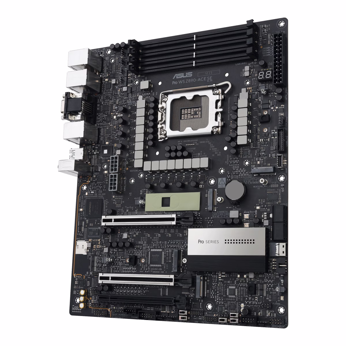 ASUS Pro WS Z890-ACE SE Intel Z890 LGA1851 ATX Workstation Motherboard with PCIe 5.0, DDR5 support, 10Gb & 2.5Gb Ethernet, four M.2 slots, plus a USB 20Gpbs front-panel connector and onboard BMC  | 90MB1JC0-M0EAY0 – Buy Online