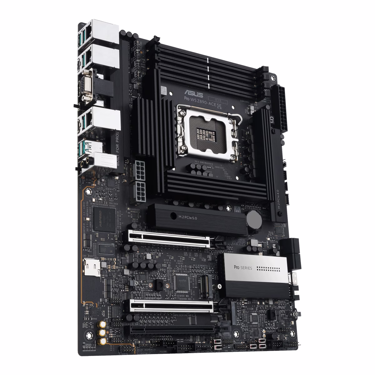 ASUS Pro WS Z890-ACE SE Intel Z890 LGA1851 ATX Workstation Motherboard with PCIe 5.0, DDR5 support, 10Gb & 2.5Gb Ethernet, four M.2 slots, plus a USB 20Gpbs front-panel connector and onboard BMC  | 90MB1JC0-M0EAY0 thumbnail 5