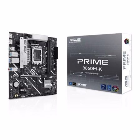 ASUS PRIME B860M-K LGA 1851 micro-ATX Motherboard, 2x DIMM slots, max. 128GB, DDR5, 2x M.2 slots and 4 x SATA 6Gb/s ports, 2.5Gb Ethernet, PCIe 5.0 | 90MB1JT0-M0EAY0 – Buy Online