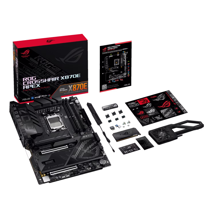 ASUS ROG CROSSHAIR X870E APEX AM5 ATX Motherboard, 2x DIMM slots, max. 128GB, DDR5 AEMP, x3 onboard M.2 slots, and x2 PCIe 5.0 x16 slots, AI Networking II & AI Overclocking, WIFI 7 | 90MB1KR0-M0EAY0 thumbnail 10