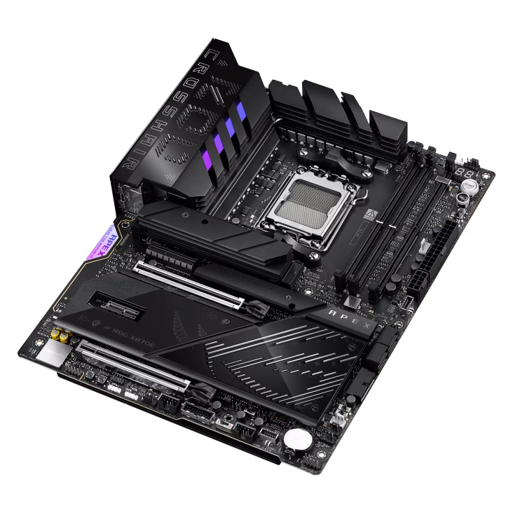ASUS ROG CROSSHAIR X870E APEX AM5 ATX Motherboard, 2x DIMM slots, max. 128GB, DDR5 AEMP, x3 onboard M.2 slots, and x2 PCIe 5.0 x16 slots, AI Networking II & AI Overclocking, WIFI 7 | 90MB1KR0-M0EAY0 thumbnail 4