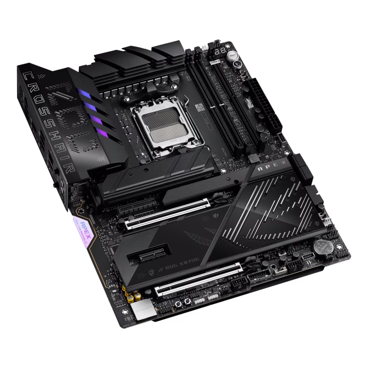 ASUS ROG CROSSHAIR X870E APEX AM5 ATX Motherboard, 2x DIMM slots, max. 128GB, DDR5 AEMP, x3 onboard M.2 slots, and x2 PCIe 5.0 x16 slots, AI Networking II & AI Overclocking, WIFI 7 | 90MB1KR0-M0EAY0 thumbnail 5