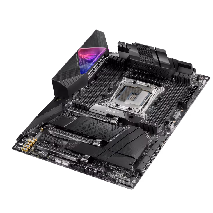 ROG Strix X299-E Gaming II  Intel X299 ATX motherboard, LGA 2066 for Intel Core X-series processors, on-board Wi-Fi 6, SATA, M.2, ARGB | 90MB11A0-M0EAY0 image