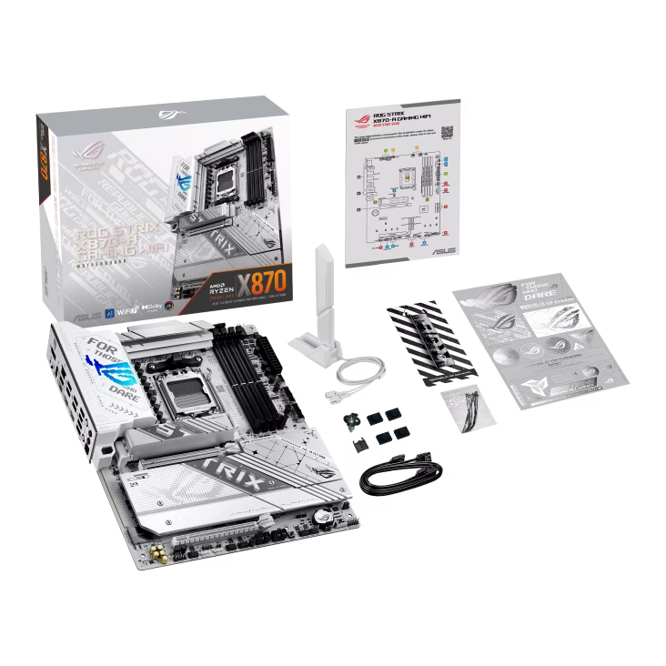 ASUS ROG STRIX X870-A GAMING WIFI AM5 DDR5 Motherboard, 4x DIMM slots, max. 192GB, 4x M.2 and 2x SATA, PCIe 5.0, Wi-Fi 7, 2.5Gb Ethernet, AI Solution | 90MB1IF0-M0EAY0 thumbnail 6