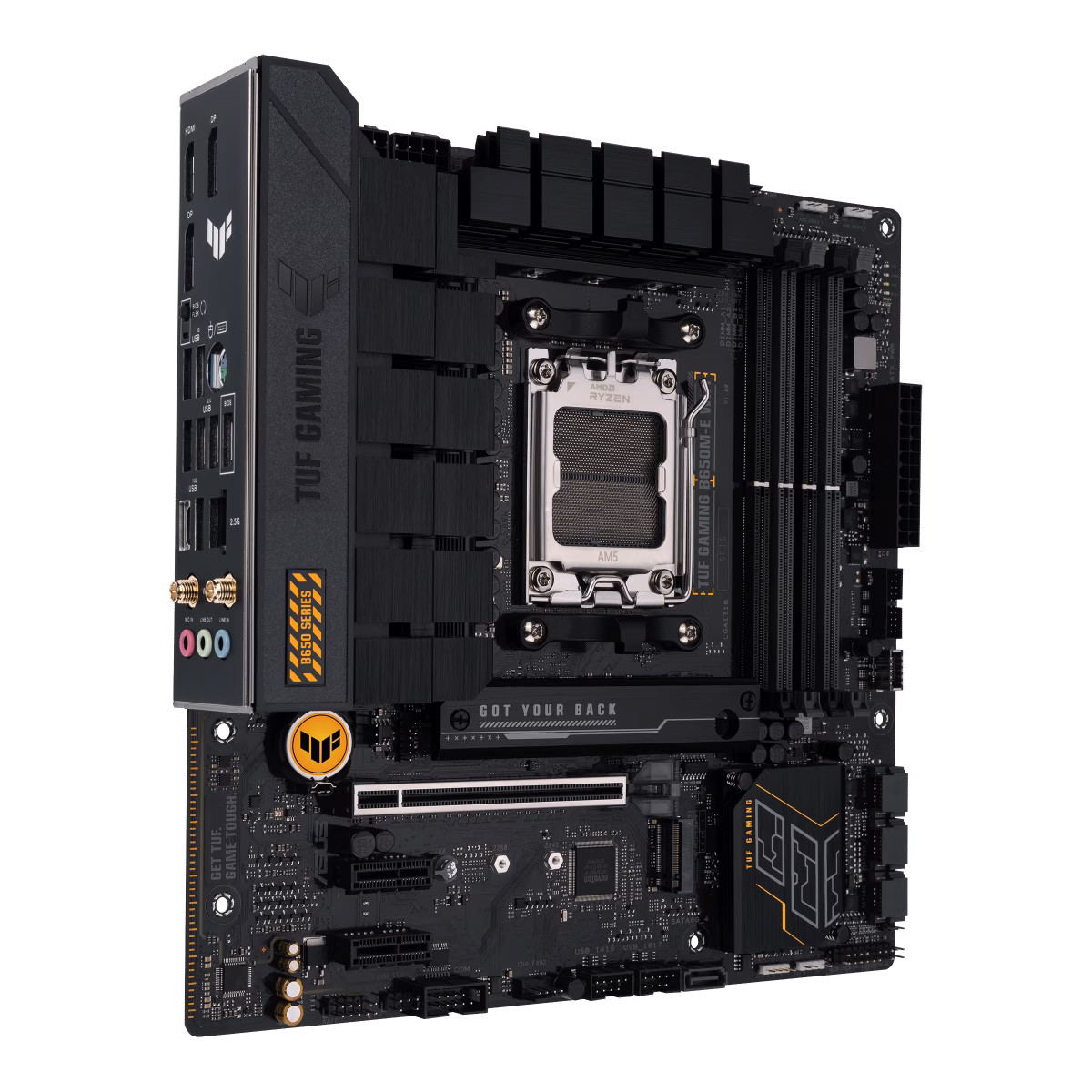 ASUS TUF GAMING B650M-E WIFI micro-ATX Motherboard, 4 x DIMM slots, Max.192GB, DDR5, AM5, PCIe 5.0 for M.2, 2.5 Gb Ethernet, Two-Way AI Noise Cancelation | 90MB1FV0-M0EAY0 thumbnail 3