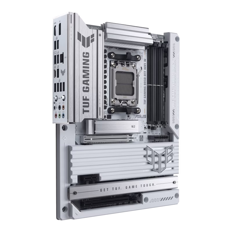 ASUS TUF GAMING B850-BTF WIFI W ATX White Motherboard,  4 x DIMM slots, max. 256GB, DDR5 up to 8000+MT/s(OC), 3x M.2 slots 4x SATA 6Gb/s ports, PCIe 5.0,  Wi-Fi 7, BT v5.4, Rear USB 20Gbps Type-C | 90MB1KW0-M0EAY0 thumbnail 2