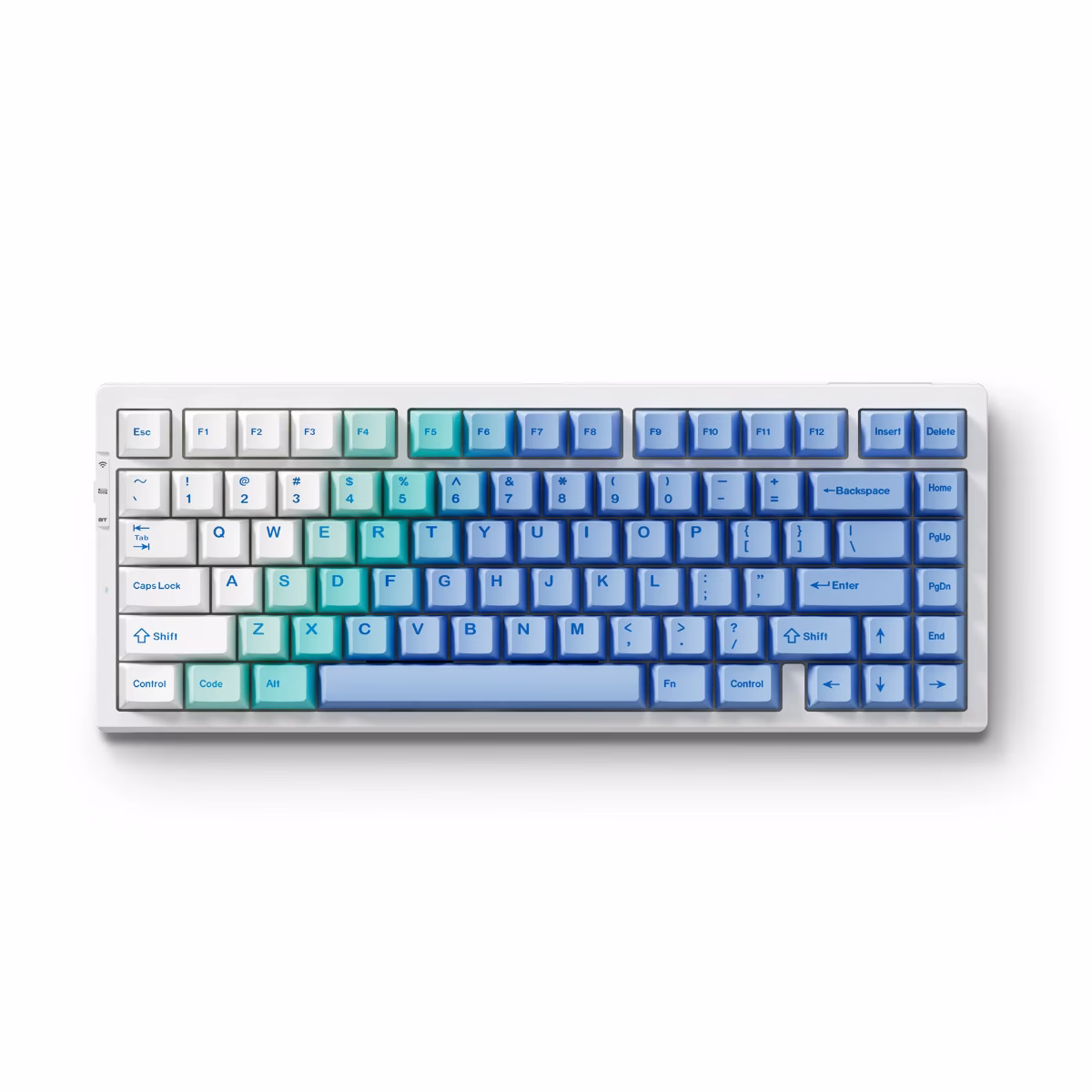 MCHOSE G75 Pro Tri-mode Gasket Structure Gaming Mechanical Keyboard, 2.4GHz | BT | Wired, 75% Layout, Cabbage Tofu Switch, Arctic Snow |  MC-G75-12 image