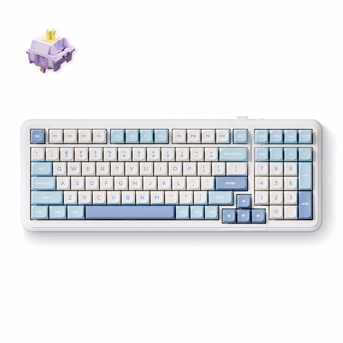 MCHOSE K99 Wireless Gasket Mount Mechanical Keyboard, 2.4GHz | BT | Wired, 98% Layout, Hyacinth Switch, Sky Blue | K99-1A – Buy Online