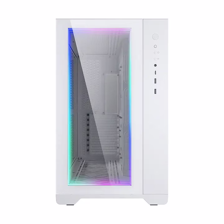 Magnium Gear NEO QUBE 2 Infinity Mirror White Mid-Tower Case, Dual HDD cage (removable), Triple SSD bracket, Velcro-tie cable management, Up to 9x 120 mm & 4x 140mm fan locations, 360 Radiator support, Up to 280mm wide E-ATX motherboard | MG-NE620QI_DWT02 thumbnail 8