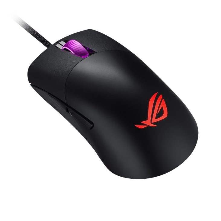 ASUS ROG Keris  Lightweight FPS gaming mouse, with specially tuned ROG 16,000 dpi sensor, exclusive push-fit switch sockets, PBT polymer L/R keys, ROG Omni Mouse Feet, ROG Paracord and Aura Sync RGB lighting | 90MP01R0-B0UA00 image
