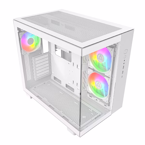 Montech KING 65 PRO ATX Case, Motherboard size support up to ATX, GPU supports up to 420mm, PSU supports up to 185mm, Fan support up to 9 fans (3 Pre-installed), White | KING 65 PRO – Buy Online