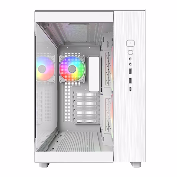 Montech KING 65 PRO ATX Case, Motherboard size support up to ATX, GPU supports up to 420mm, PSU supports up to 185mm, Fan support up to 9 fans (3 Pre-installed), White | KING 65 PRO thumbnail 2