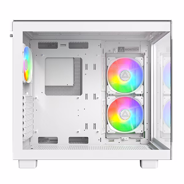 Montech KING 65 PRO ATX Case, Motherboard size support up to ATX, GPU supports up to 420mm, PSU supports up to 185mm, Fan support up to 9 fans (3 Pre-installed), White | KING 65 PRO thumbnail 3