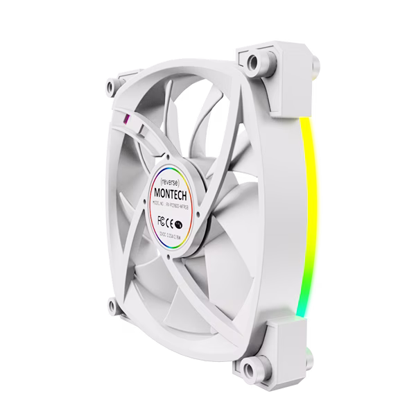 Montech RX 120 ARGB Reversed Fan 1600PWM White | RX120 PWM WHITE thumbnail 3