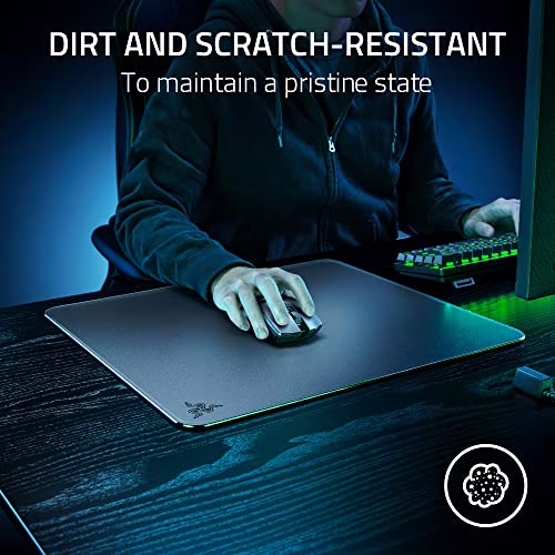 Razer Atlas  Black Tempered Glass Gaming Mouse Mat, Premium Tempered Glass, Ultra-Smooth Surface, Micro-Etched Surface | RZ02-04890100-R3M1 thumbnail 3