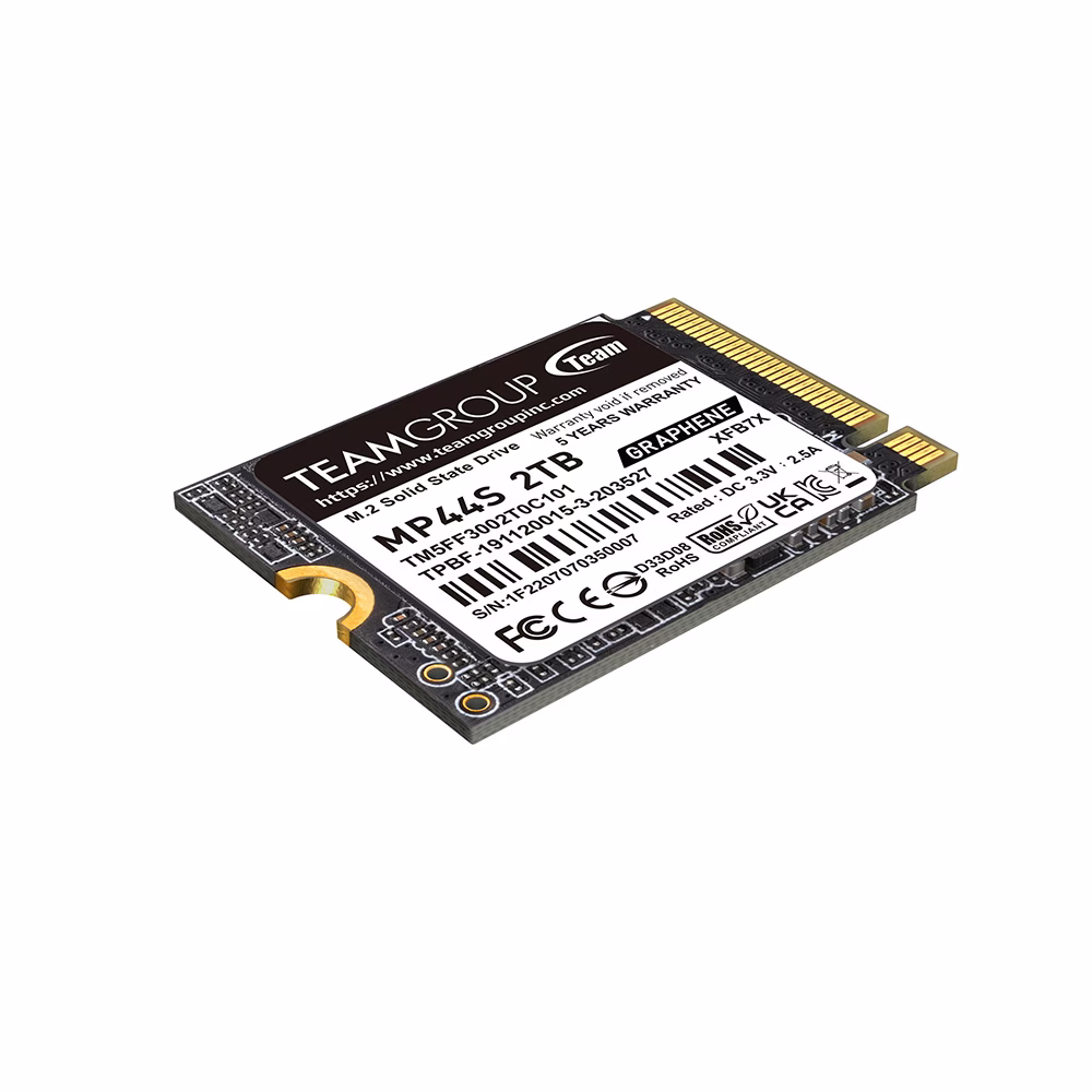 Team Group MP44S M.2 2230 2TB PCIe 4.0 x4 with NVMe, STEAM Deck Compatible, Internal Solid State Drive (SSD) | TM5FF3002T0C101 thumbnail 2